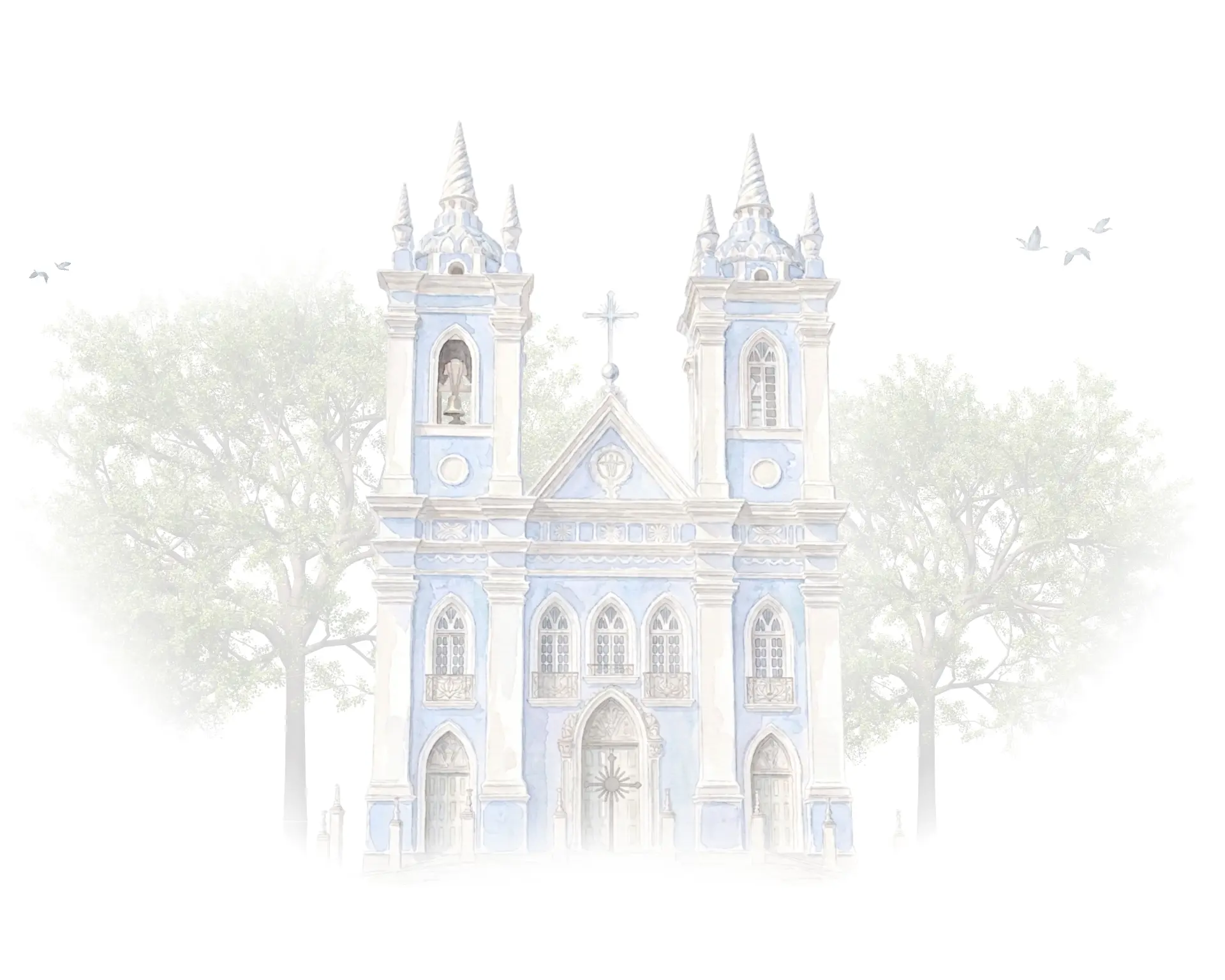 Aquarela da Igreja Bom Jesus dos Martírios